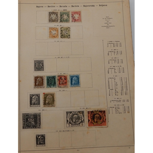 361 - An early  German Schaubek stamp album together with note book of stamps and loose examples