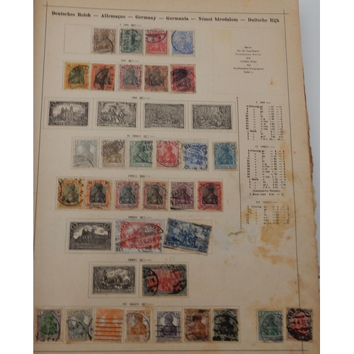 361 - An early  German Schaubek stamp album together with note book of stamps and loose examples