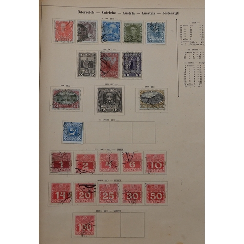 361 - An early  German Schaubek stamp album together with note book of stamps and loose examples