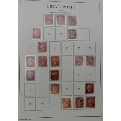 363 - Great Britain a collection in six albums from 1840 to 1980's with 1/d black, many line engraved 1/d ... 