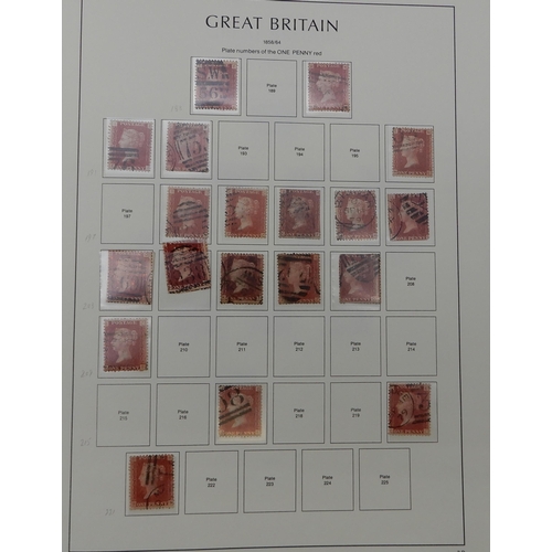 363 - Great Britain a collection in six albums from 1840 to 1980's with 1/d black, many line engraved 1/d ... 