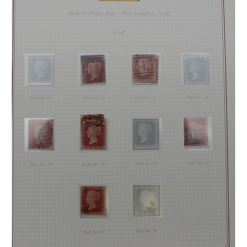 363 - Great Britain a collection in six albums from 1840 to 1980's with 1/d black, many line engraved 1/d ... 