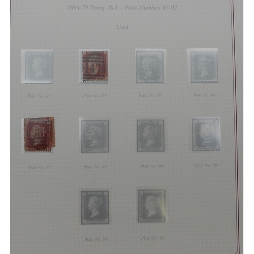 363 - Great Britain a collection in six albums from 1840 to 1980's with 1/d black, many line engraved 1/d ... 