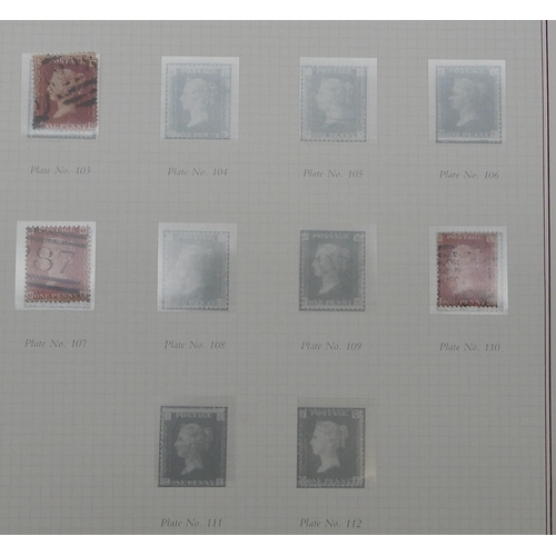 363 - Great Britain a collection in six albums from 1840 to 1980's with 1/d black, many line engraved 1/d ... 