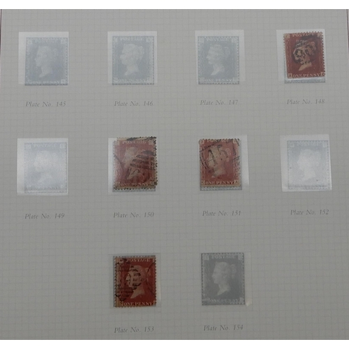 363 - Great Britain a collection in six albums from 1840 to 1980's with 1/d black, many line engraved 1/d ... 