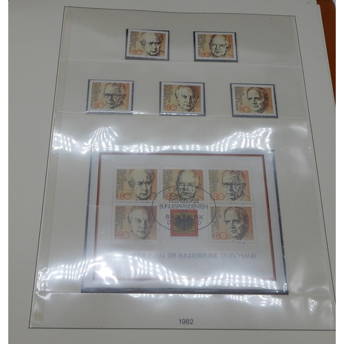 368 - GERMANY a quantity of stamps mint and used in albums to include DDR, Berlin Allied Zones, Federal Re... 