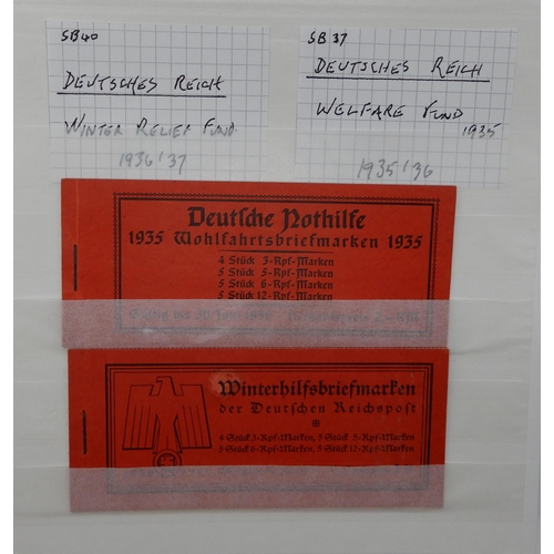 369 - GERMANY a stock book to include a group of booklets with September 1937, August 1941, Welfare Fund 1... 