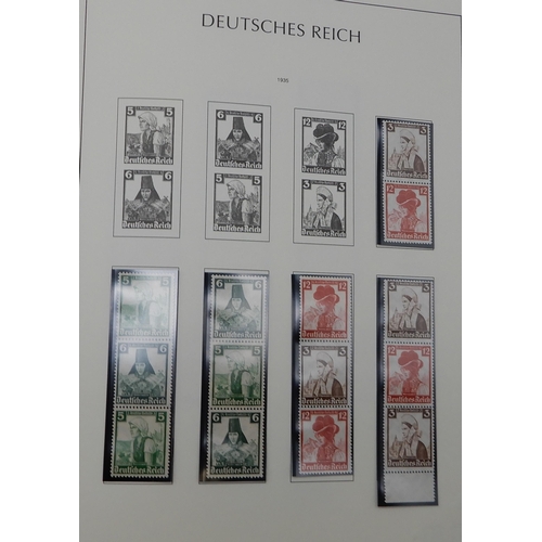 371 - GERMANY Third Reich 1933 to 1941 a Lighthouse album containing many se-tenant and tet-beche stamps m... 