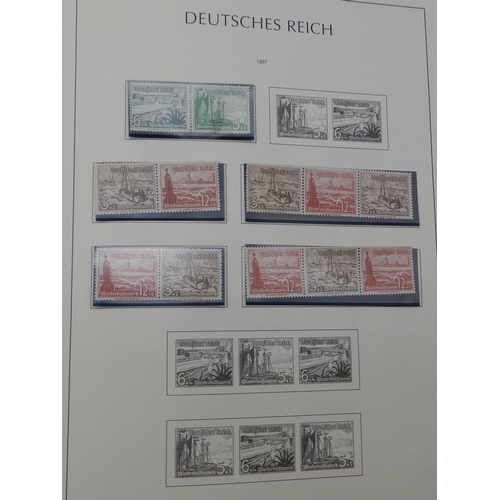 371 - GERMANY Third Reich 1933 to 1941 a Lighthouse album containing many se-tenant and tet-beche stamps m... 