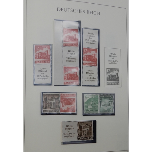 371 - GERMANY Third Reich 1933 to 1941 a Lighthouse album containing many se-tenant and tet-beche stamps m... 