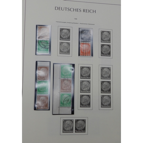 371 - GERMANY Third Reich 1933 to 1941 a Lighthouse album containing many se-tenant and tet-beche stamps m... 