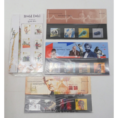 374 - GREAT BRITAIN A box of presentation pack stamps from 1997 to 2001 from 2 to 6 each  with an approxim... 