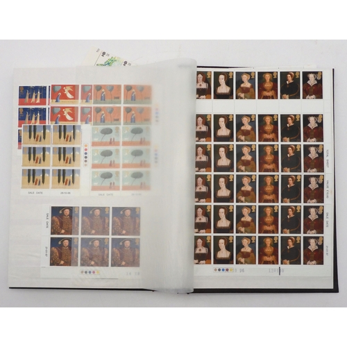 390 - GREAT BRITAIN a stock book containing commemorative stamps from 1991 to 1997 mostly in blocks of six