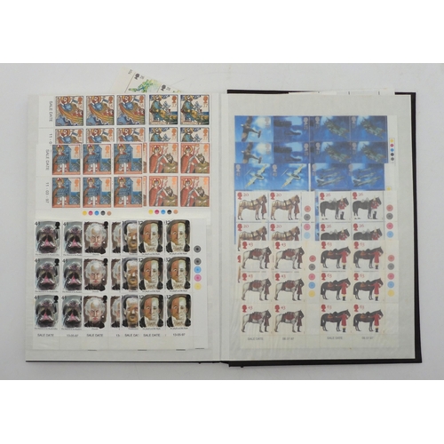 390 - GREAT BRITAIN a stock book containing commemorative stamps from 1991 to 1997 mostly in blocks of six