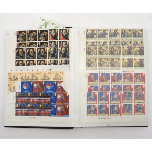 390 - GREAT BRITAIN a stock book containing commemorative stamps from 1991 to 1997 mostly in blocks of six