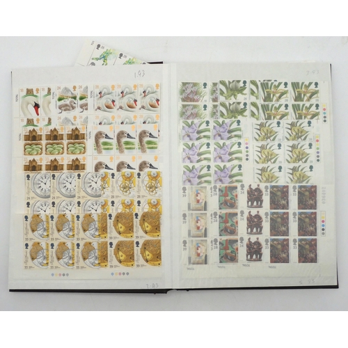 390 - GREAT BRITAIN a stock book containing commemorative stamps from 1991 to 1997 mostly in blocks of six