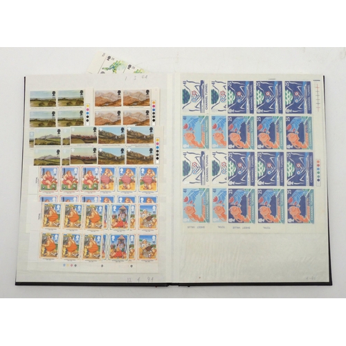 390 - GREAT BRITAIN a stock book containing commemorative stamps from 1991 to 1997 mostly in blocks of six