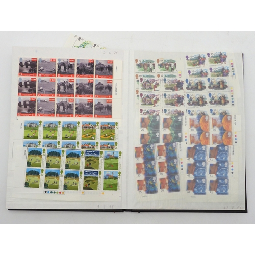 390 - GREAT BRITAIN a stock book containing commemorative stamps from 1991 to 1997 mostly in blocks of six