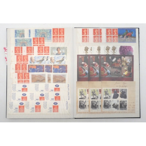 391 - GREAT BRITAIN a stock book containing miniature sheets together with some decimal cylinder blocks an... 