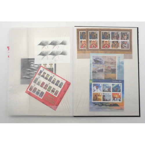 391 - GREAT BRITAIN a stock book containing miniature sheets together with some decimal cylinder blocks an... 