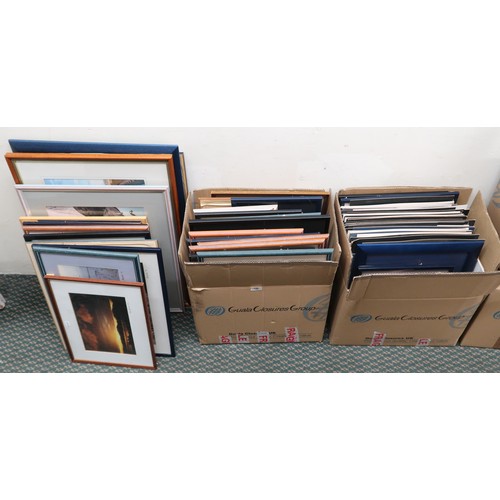 138 - A large mixed lot of assorted framed and unframed artworks and photographs by Ian Melville etc