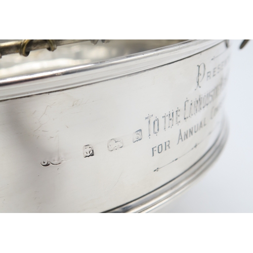 2502 - A GEORGE V SILVER PRESENTATION ROSE BOWLby Joseph Gloster Ltd, Birmingham 1917, of typical form, wit... 