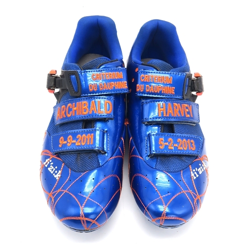 2621 - DAVID MILLAR, SCOTTISH ROAD CYCLIST - A UNIQUE PAIR OF RACE-WORN fi'zi:k CYCLING SHOESEuropean size ... 