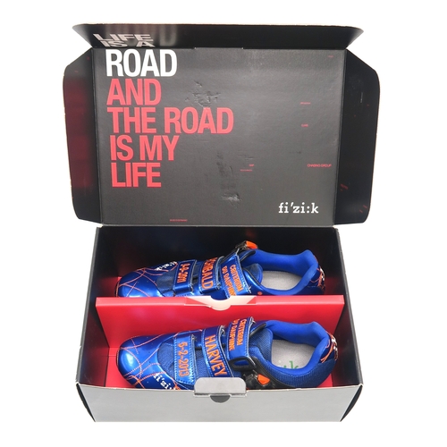 2621 - DAVID MILLAR, SCOTTISH ROAD CYCLIST - A UNIQUE PAIR OF RACE-WORN fi'zi:k CYCLING SHOESEuropean size ... 