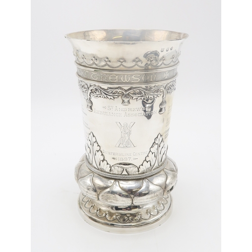 2508 - A LATE-VICTORIAN SCOTTISH SILVER PRESENTATION VASEby Mackay & Chisholm, Edinburgh 1896, from the... 