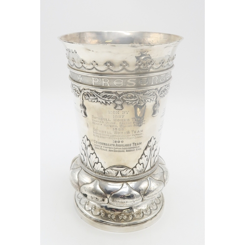 2508 - A LATE-VICTORIAN SCOTTISH SILVER PRESENTATION VASEby Mackay & Chisholm, Edinburgh 1896, from the... 