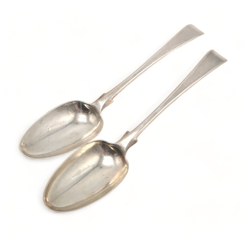 2492 - A PAIR OF GEORGE III WEST COUNTRY SILVER TABLESPOONSby Thomas Eustace, Exeter 1783, in the Old Engli... 