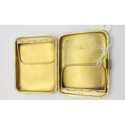 207 - A George VI silver cigarette case, by D.Bros, Birmingham 1961, inscribed to the interior, and anothe... 