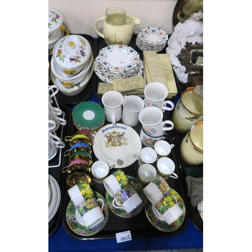 107 - A Paragon Springtime coffee set, Bavarian harlequin set, and other itemsNOTE: THE PARTHENON FRIEZE R... 