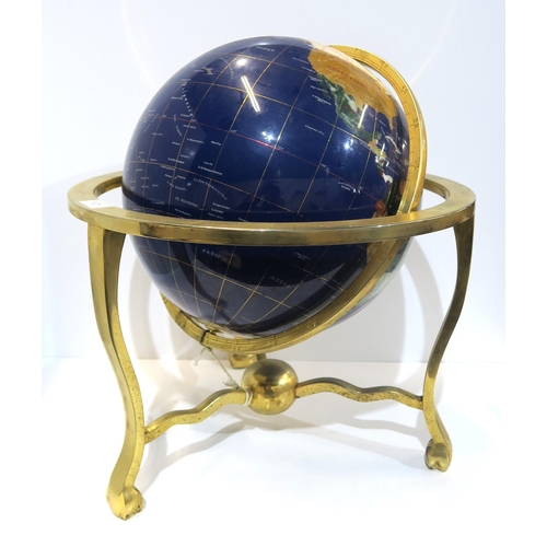 137 - A large hardstone globe of the world