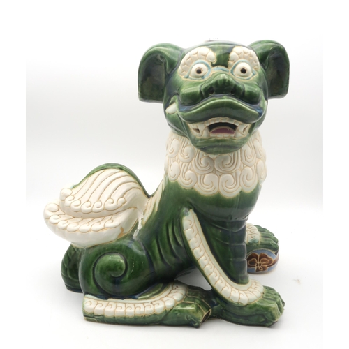 139 - A large pottery Chinese Fo dog