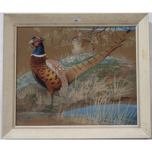 904 - RALSTON GUDGEON RSW (SCOTTISH 1910-1984) PAIR OF PHEASANTS Watercolour, signed lower right, 49 x 60c... 