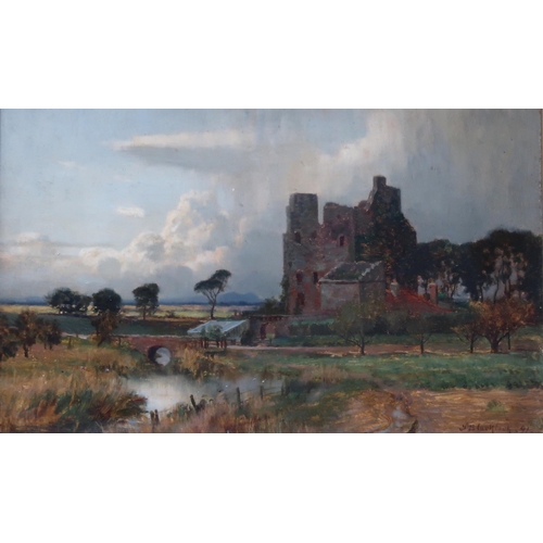 918 - THOMAS BROMLEY BLACKLOCK (SCOTTISH 1863-1903) THE RED HOUSE, LONGNIDDRY Oil on board, sign... 