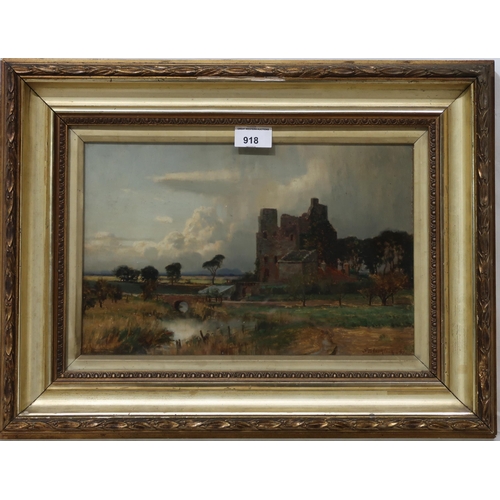 918 - THOMAS BROMLEY BLACKLOCK (SCOTTISH 1863-1903) THE RED HOUSE, LONGNIDDRY Oil on board, sign... 