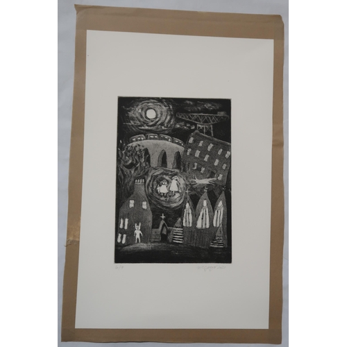 931 - SHEENA MCGREGOR (SCOTTISH CONTEMPORARY) NIGHT RABBIT Lithograph, signed lower right, dated (20)21, n... 