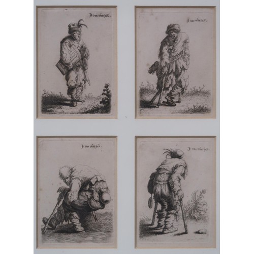 943A - JAN GILLISZ VAN VLIET (DUTCH 1605-1668) THE HURDY GURDY PLAYER Etching, 9.5 x 6.5cm &... 