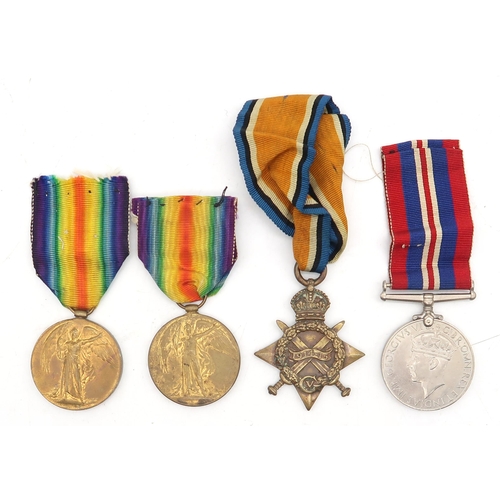 516 - A WW1 1914-15 Star awarded to 89136 Dvr. H.R. Adams, Royal Field Artillery, Victory Medals to 33570 ... 