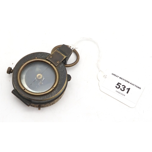 531 - A WW1-period Verners pattern compass, no. 54844