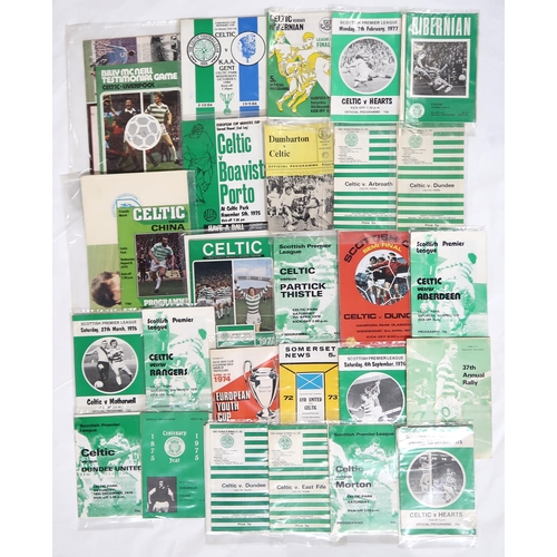 535 - An extensive collection of Celtic F.C. match programmes, ranging in date from the 1970s-1990s, inclu... 