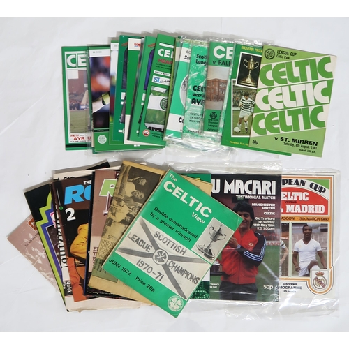 535 - An extensive collection of Celtic F.C. match programmes, ranging in date from the 1970s-1990s, inclu... 