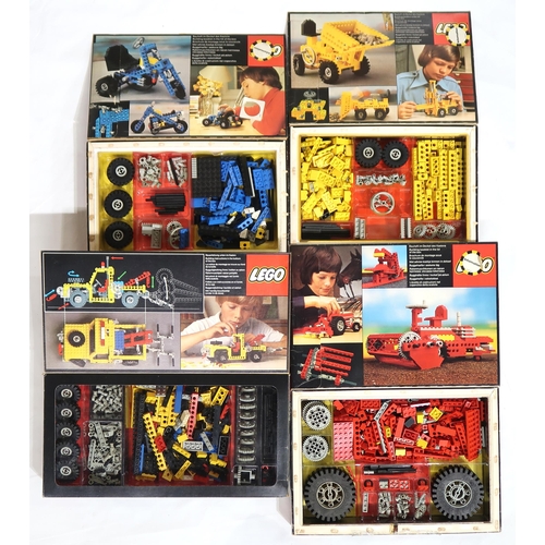 545 - Four boxed vintage Lego sets - 850 Fork Lift, 854 Go-Kart, 851 Tractor and 8846 Tow Truck (4)Note: s... 