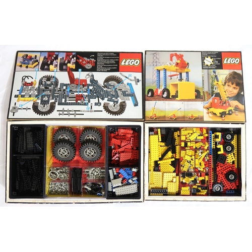 546 - Five boxed vintage Lego sets - 856 Bulldozer, 855 Mobile Crane, 8860 Car Chassis, 870 Technical Moto... 