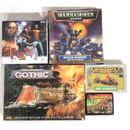 549 - Boxed Warhammer 40,000 Space Marine Battle Force and Ork Scorcher sets, a Games Workshop Battlefleet... 