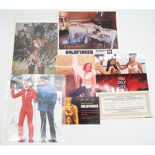 563 - JAMES BONDA collection of autographed photographs of Bond Girls, including examples purchased from K... 