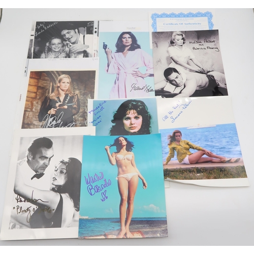 563 - JAMES BONDA collection of autographed photographs of Bond Girls, including examples purchased from K... 