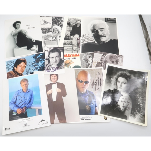 566 - AUTOGRAPHSA Large collection of photographs bearing signatures of British stars of film, stage and t... 